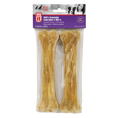 Dogit, 100% Rawhide Pressed Bones - 4 pk